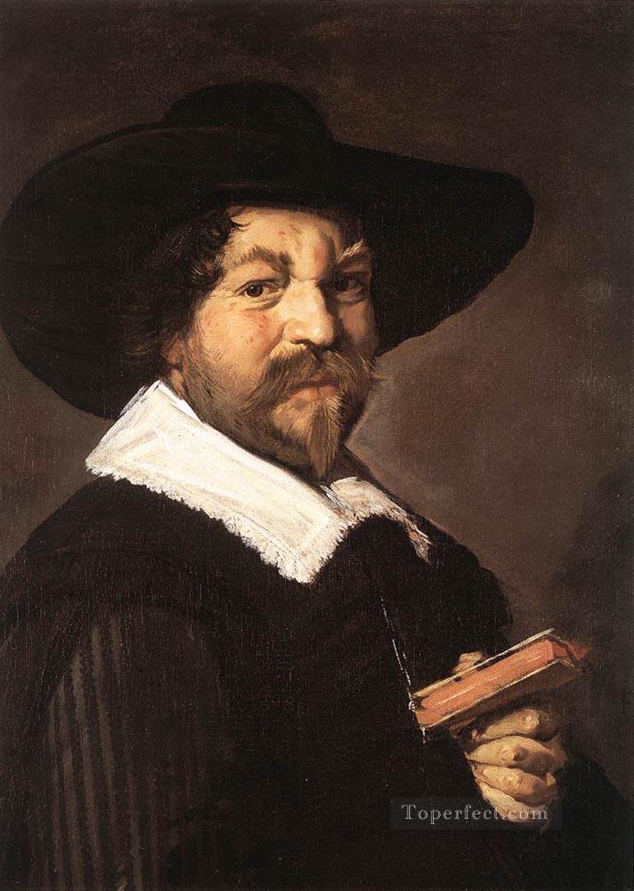 Portrait Of A Man Holding A Book Dutch Golden Age Frans Hals Oil Paintings